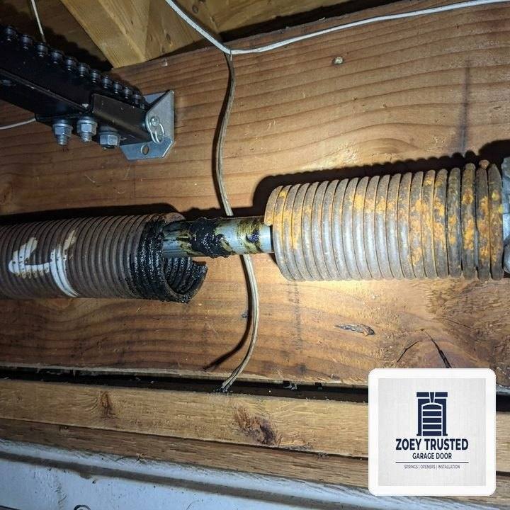 Off-Track Garage Door Emergency Realignment & Laser Calibration in Spring, TX